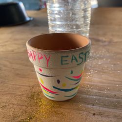 Happy Easter Ceramic Pot