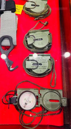 Genuine U.S. military-issue Cammenga Lensatic Compasses