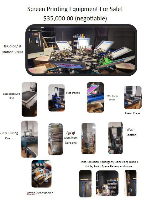 Screen Printing Equipment For Sale