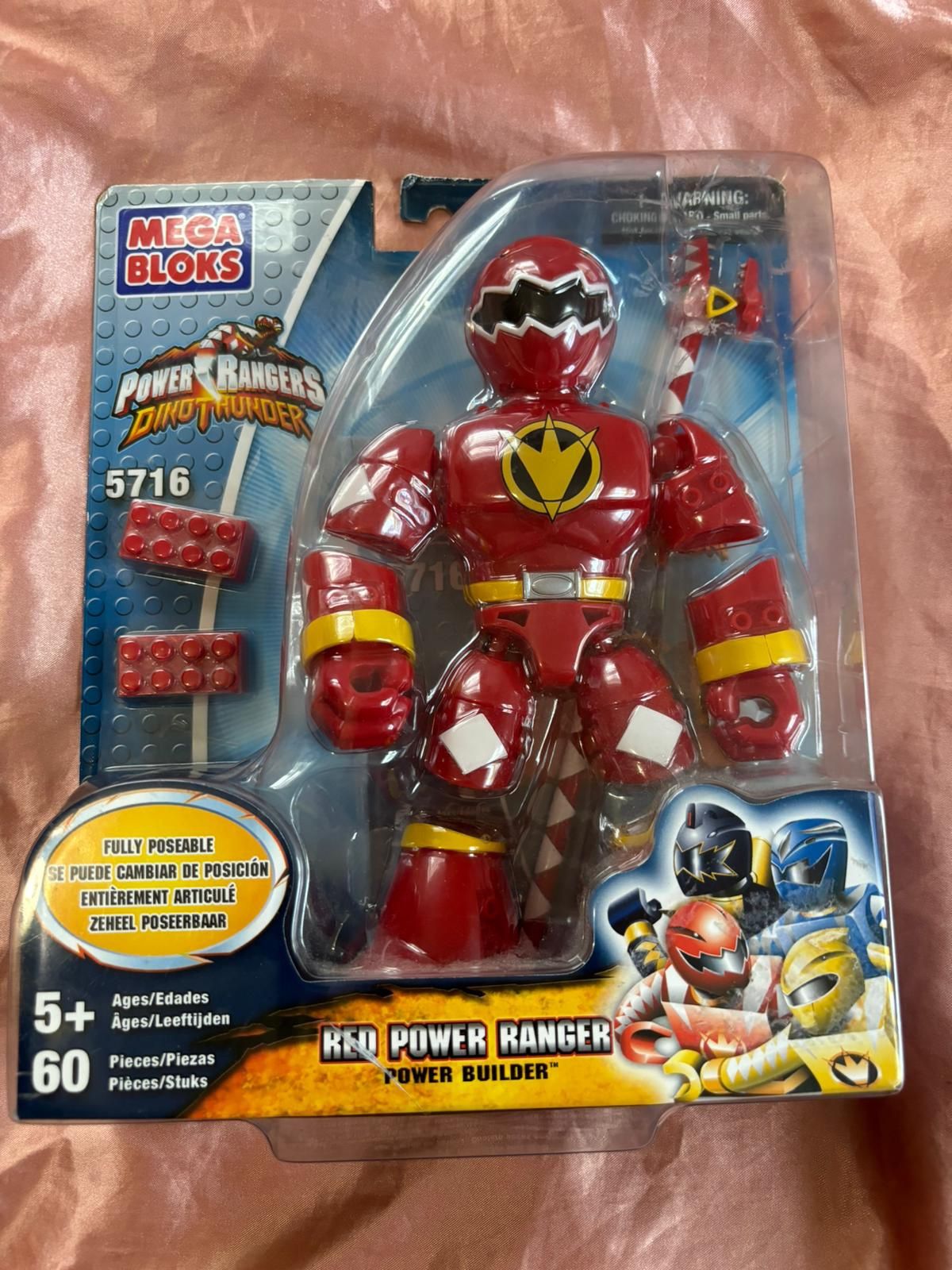 Power Rangers Dino Thunder Mega Bloks Red Ranger Figure Lego Blocks Factory Seal