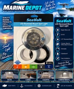 SeaVolt LED Recessed Mount Spot Light — 2.75” — White