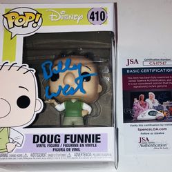 BILLY WEST SIGNED AUTOGRAPHED DOUG FUNNIE FUNKO POP #410 DISNEY JSA COA RARE!