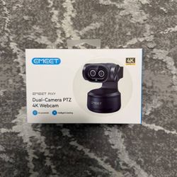 EMEET PIXY Dual-Camera AI-Powered PTZ Camera 4K, 4K Webcam
