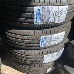 4 TRAILER TIRES 225 75 15 10PR