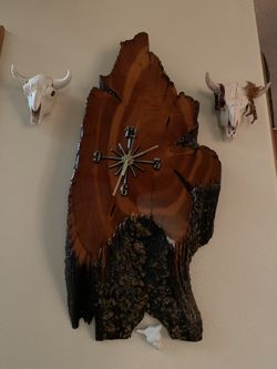 wood cypress clock