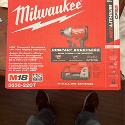 Milwaukee M18 Brushless 1/4” Impact