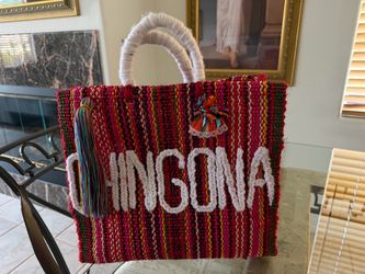 Handmade Woven Multicolor, Bag of Ixtle medium, Embroidered Tassel & Doll Charm.