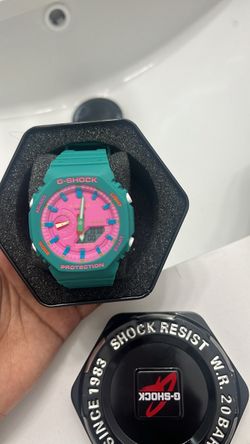 Casio G-Shock Watch Teal Pink Ana-Digi
