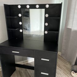 Black Makeup Vanity 