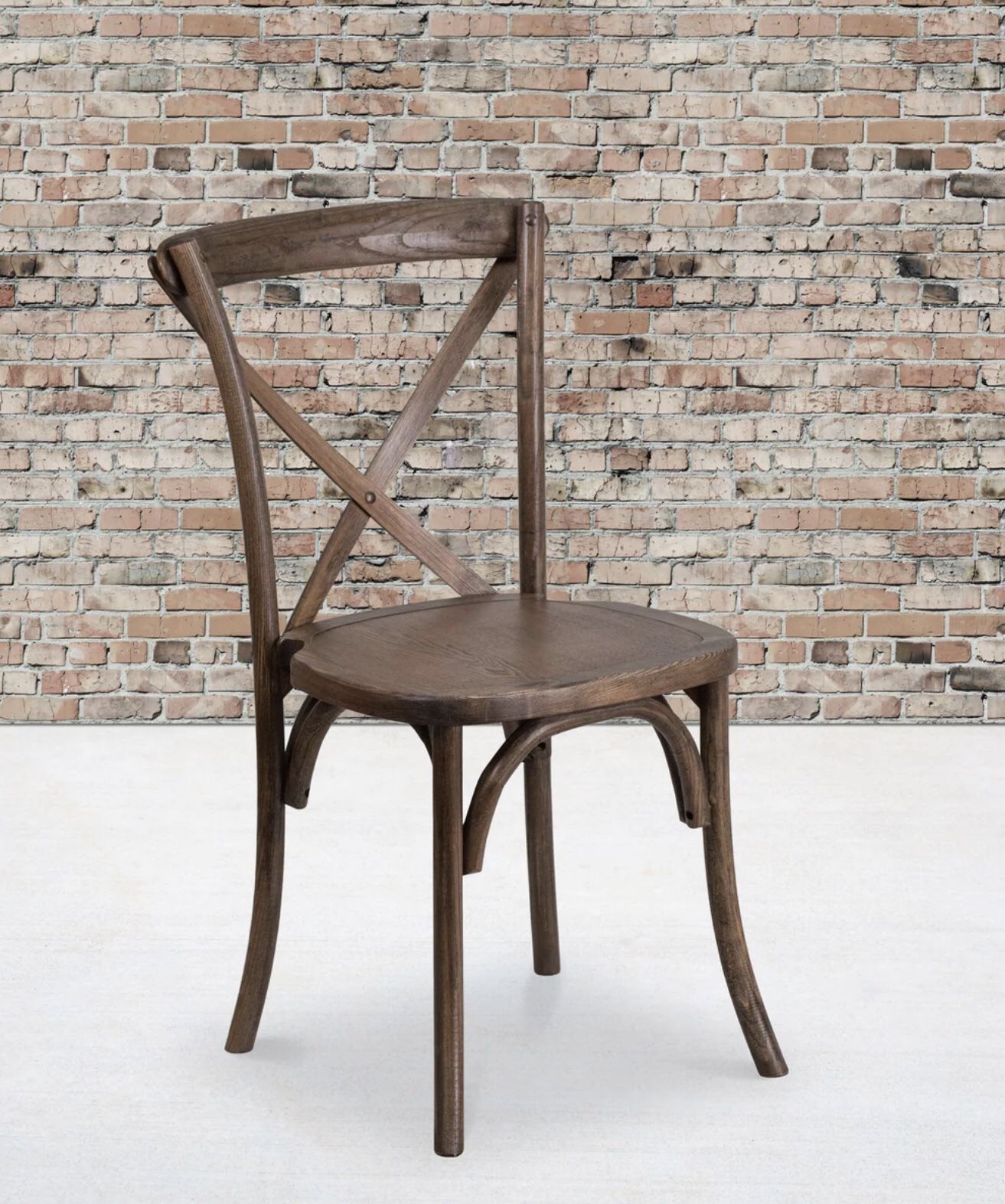 New - Wood Cross Back Bistro Style Chair