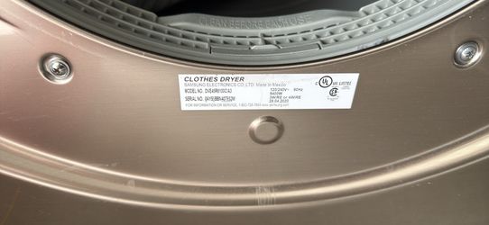 Samsung Dryer w Steam Option