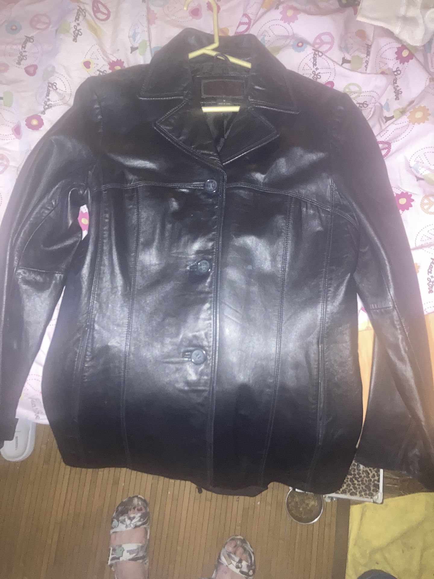 Leather Jacket/ Size M