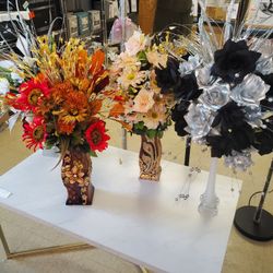 Decorative Artificial Bling Flower Arrangements W/ Vase (Each $49)
