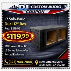 Kicker Solo-Baric Dual 12" Subwoofer Ported Enclosure MDF Carpeted Wood Box For L7 Square Speakers 🚨 Payment Options Available 🚨 No Credit Needed 🚨