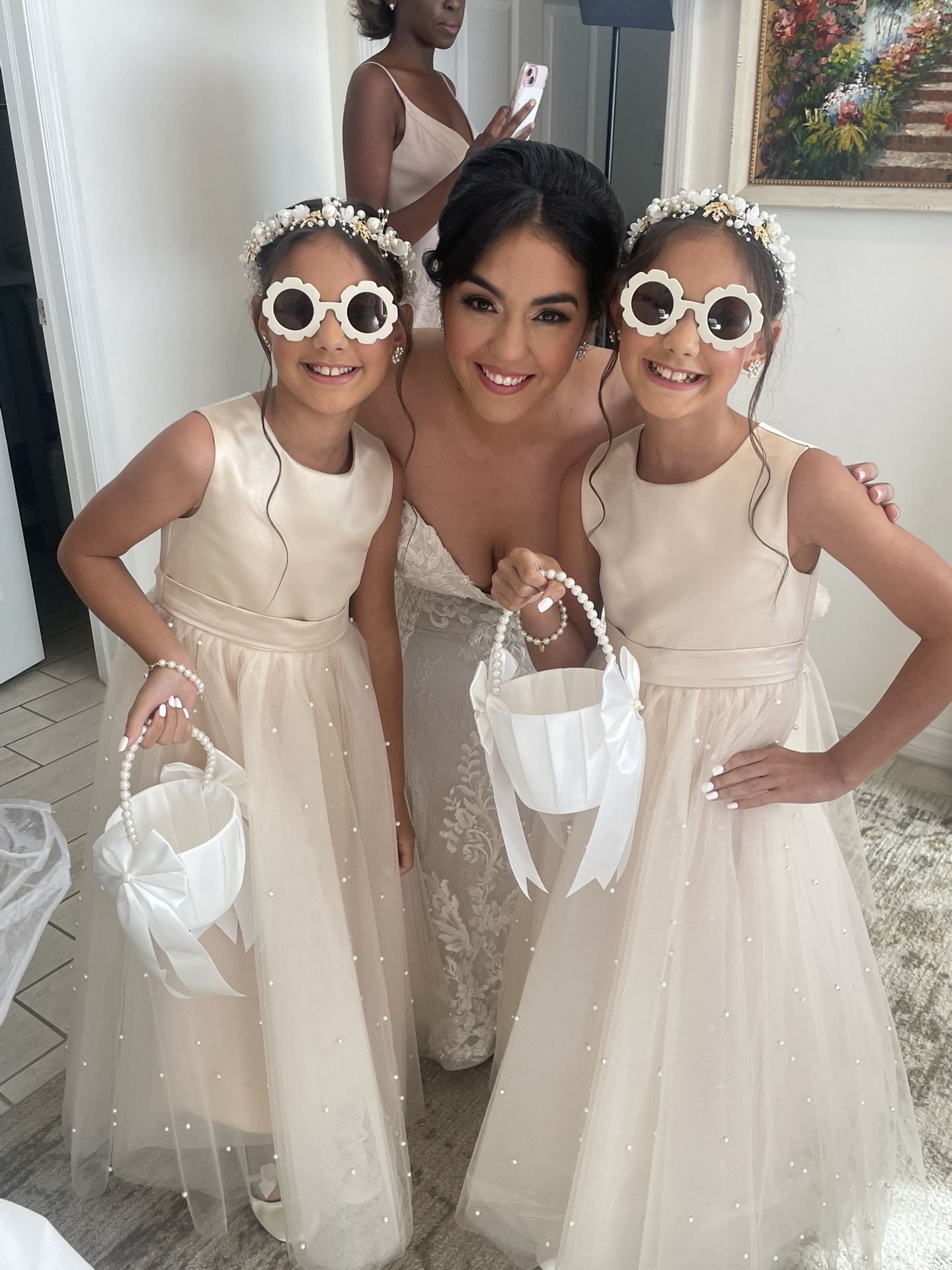 Pair Of Floral Headpieces