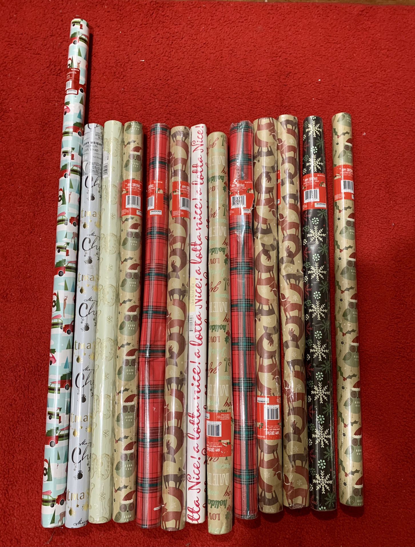 Brand New Christmas Wrapping Paper 13 Rolls $10