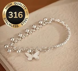 STAINLESS STEEL BUTTERFLY BRACELET