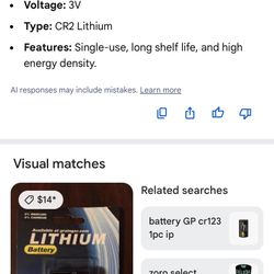 Lithium Battery CR2 V3