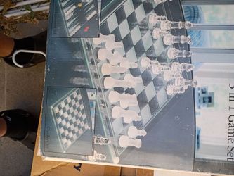 Glass chest set NEVER USED