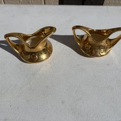 22kt Gold Played Demitasse Sugar & Creamer 