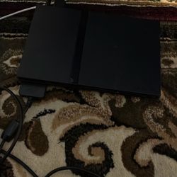 PS2 Slim Console + 2 Controllers + Cords (tested and working)
