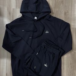💙 ALO Navy Hoodie + Jogger Set (Men’s)