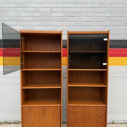 Pair of Vintage Mid-Century Modern Danish Teak Bookcases