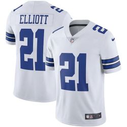 Men’s Nike Ezequiel Elliot White Dallas Cowboys Vapor Limited Player Jersey