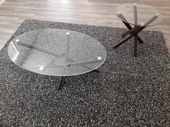 Glass Table Set And Rug