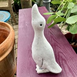 14” Ceramic Duck: 3.75”W x 5.5”D x 14”H
