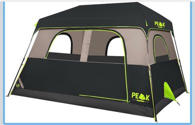 PEAK OUTDOORS Instant Tent 6/8 Person Tents for Camping, 60 Second Easy Setup Portable Camping Cabin Tent with Rainfly, Waterproof Pop Up Tents for Fa