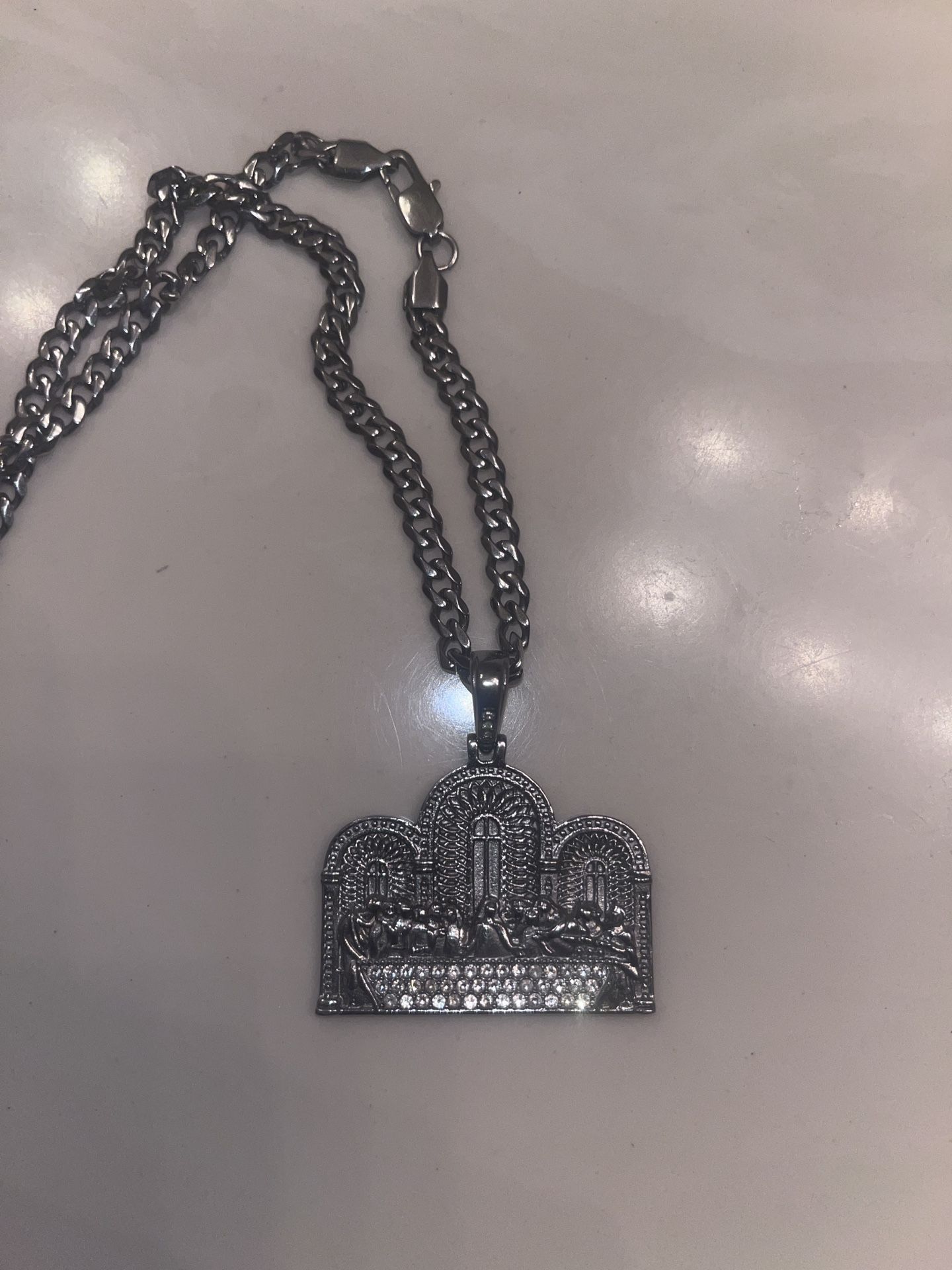 Silver Last Supper Pendant
