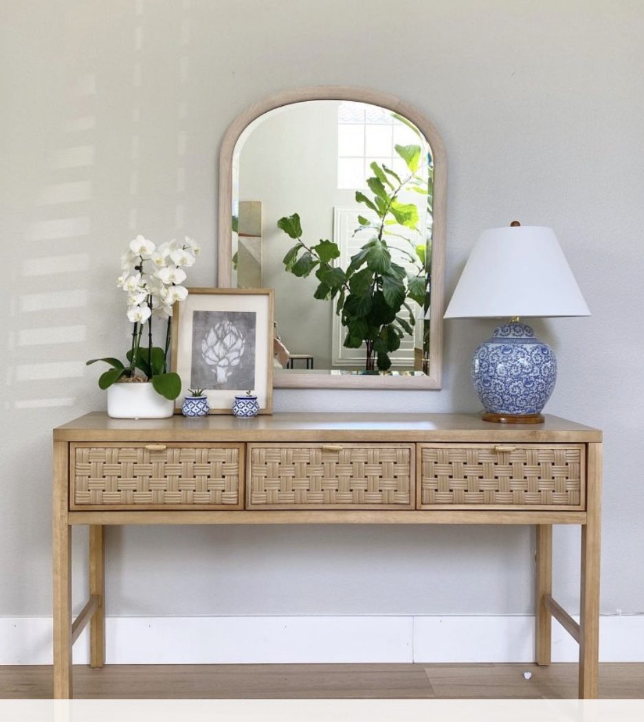 Palmdale Woven Console Table Threshold By Mcgee for Sale in Pico