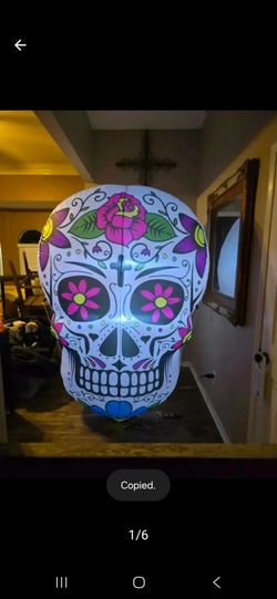Huge 7 ft tall day of the dead inflatable