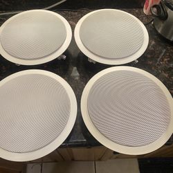 Four 8” Monoprice ceiling speakers