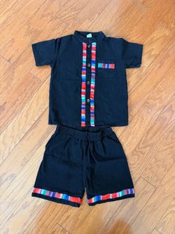 Baby Boys Mexican Outfit Short Sleeve Embroidery Shirt and Shorts Kids Traditional Cinco De Mayo 2 Pieces Clothes