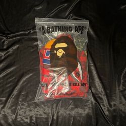 Bape Red Zip Up Hoodie