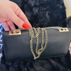 INC International Concepts Glam Wallet With Crossbody Gold Chain