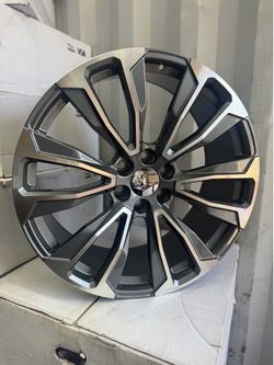 🔥 24x10 Denali Gunmetal Machine Wheels + New Tires