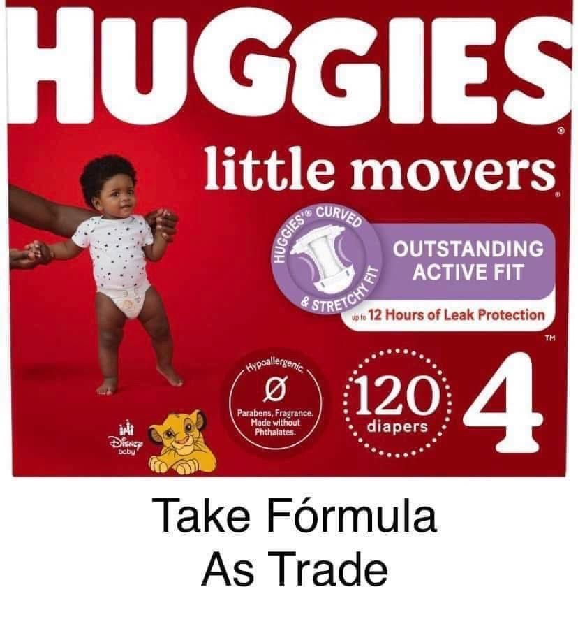 Huggies size 4 little movers diapers pañales