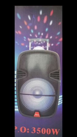 15" Bluetooth speaker DJ karaoke style comes with microphone