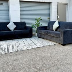 🚚 FREE DELIVERY TODAY! Beautiful Dark Gray Sofa Set – Like New Condition | No Pets • No Smoke • Clean & Sanitized | Pay on Delivery!