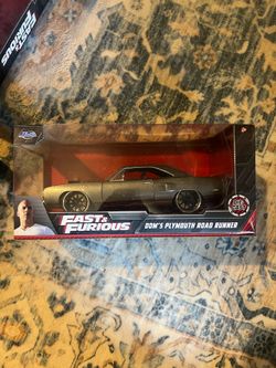 Doms Plymouth road runner, fast & furious die cast model car