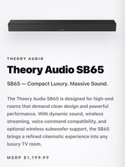 Theory Audio SB65 Soundbar