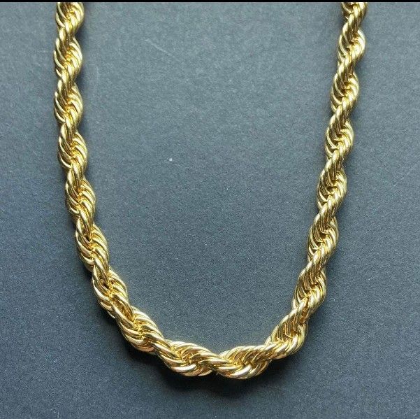 14kt Italy Gold Plated Rope Chain