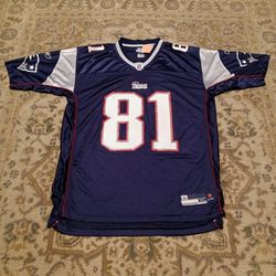Randy Moss New England Patriots Reebok  NFL 2007 Navy Throwback Jersey Size XL


