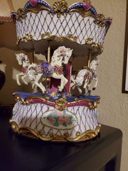 Vintage 4 Horse Carousel.