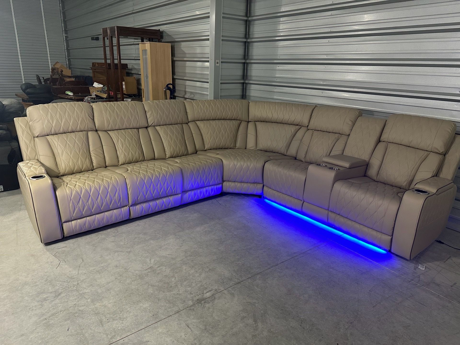 Power Reclining Sectional Couch NEW