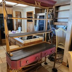 Vintage Wrought Iron Hand Painted BAKERS RACH