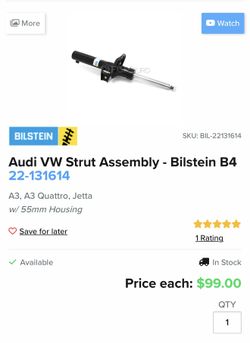 Audi vW Strut Assembly